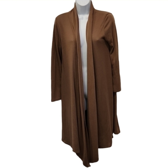 𝅺brown Lightweight Cardigan Duster - Picture 1 of 4